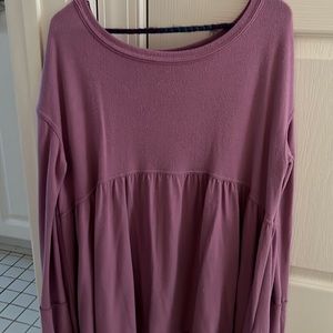 Free People Purple Long Sleeve Top